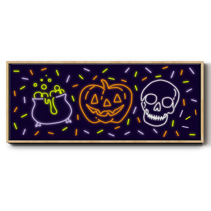 Neon Halloween Collection D-, toile encadrée