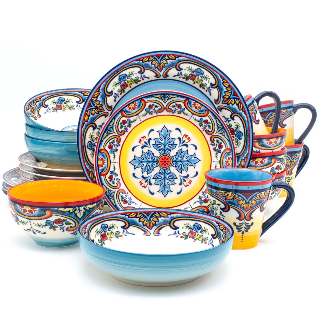 Zanzibar 20 Piece Stoneware Dinnerware Set Euro Ceramica
