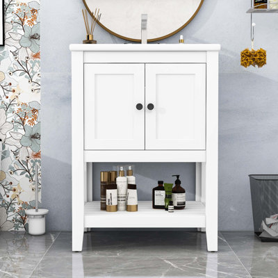 Ensemble de meuble-lavabo simple avec plateau Monta 24