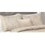 Ensemble d'édredon 5 pièces en jacquard lux, beige et or, grand-125427406