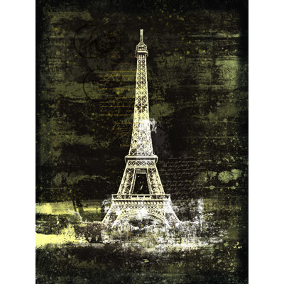 Painty Paris - Wrapped Canvas Print