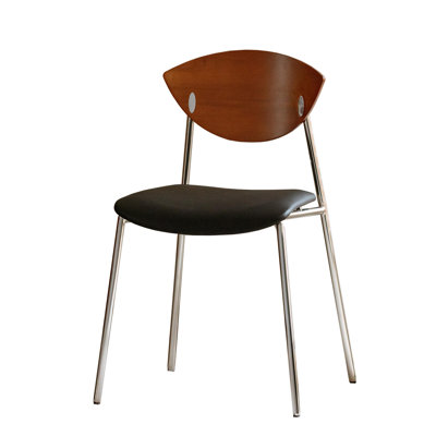 Ensemble de 2 chaises de salle à manger rétro en bois de buis avec sièges en cuir et pieds en métal - chaises d'appoint modernes d'une hauteur de 30,5 po