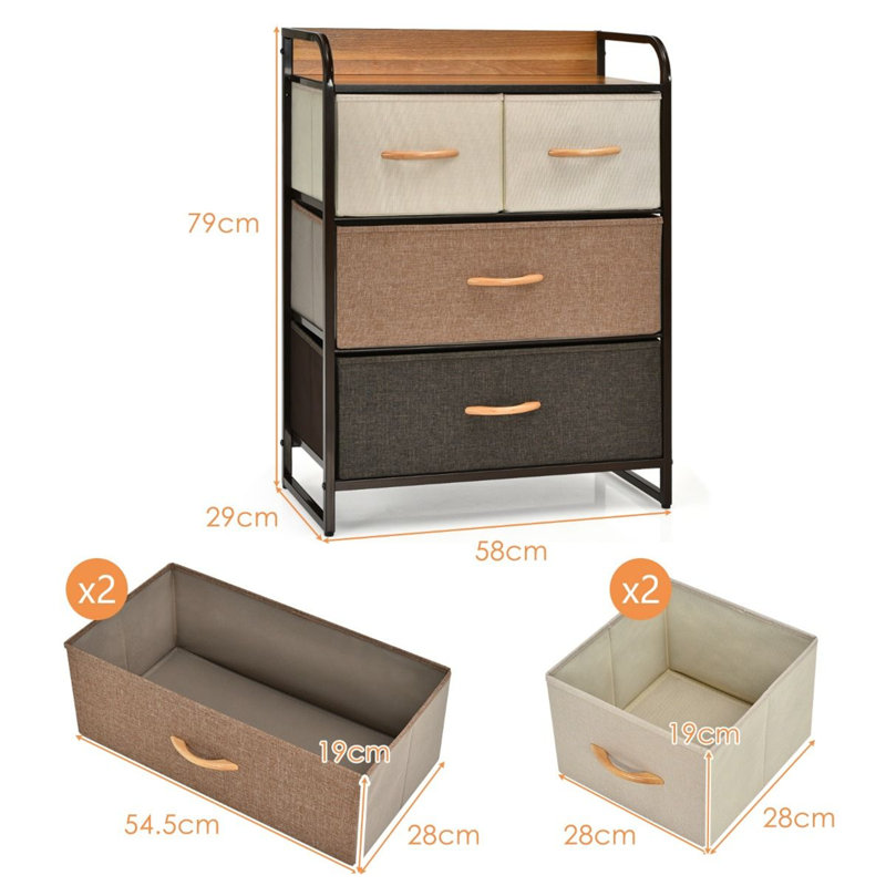 58cm W 4 - Drawer Chest of Drawers