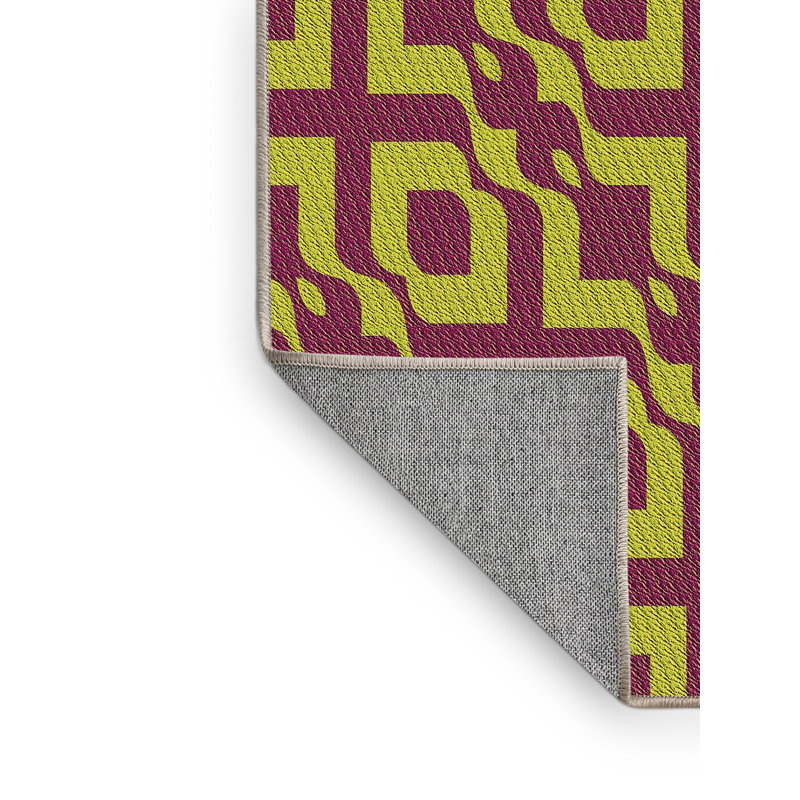 Tapis 100% à motifs lavables à la machine 2989PAT2289ORG, Rectangle de 2 pi x 3 pi