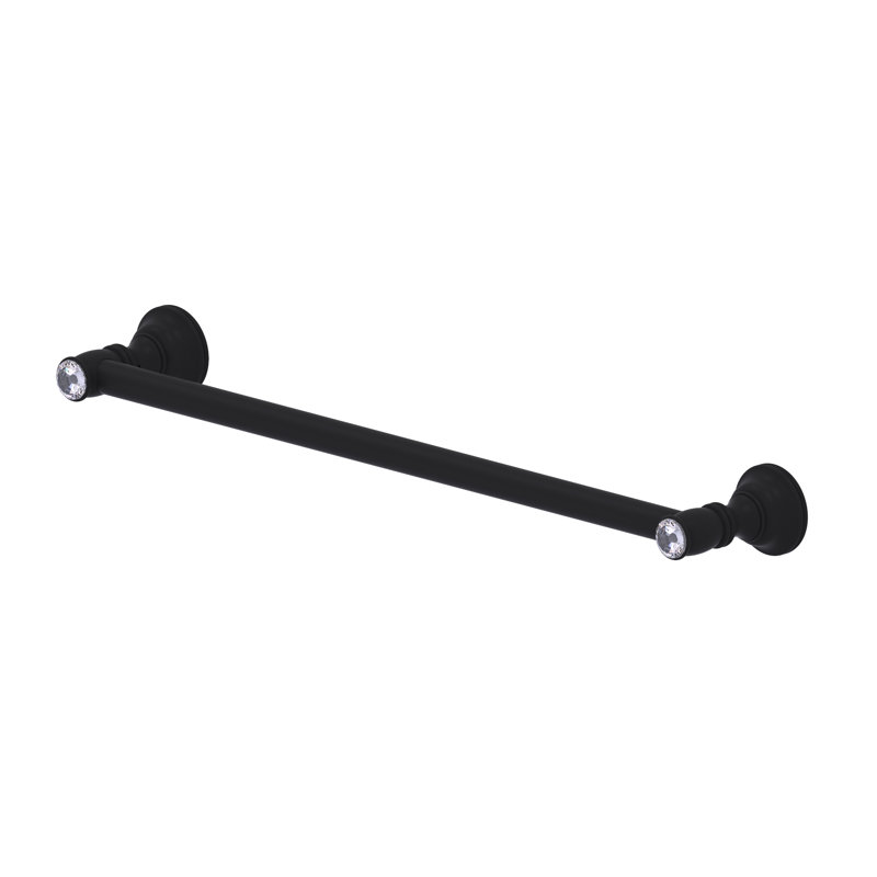 Barre à serviettes murale Freyja, Noir mat, H 3,5 po x l 18 po x P 2 po