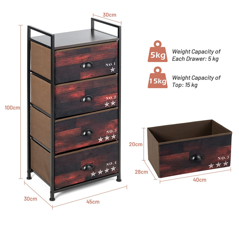 Bluebelle 4 Drawer Storage Drawer