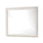 Miroir de commode 48 po Loji, cadre gris vieilli, bois d'hévéa massif