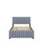 Lit plateforme double en velours avec lit gigogne-114355572