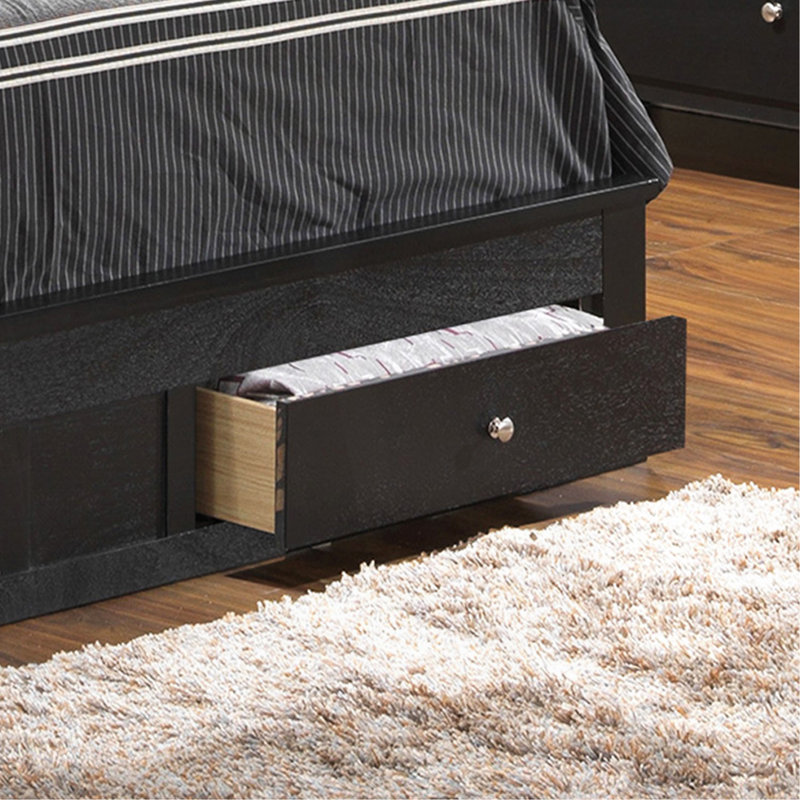 Versatile Full Storage Bed In Sleek Black