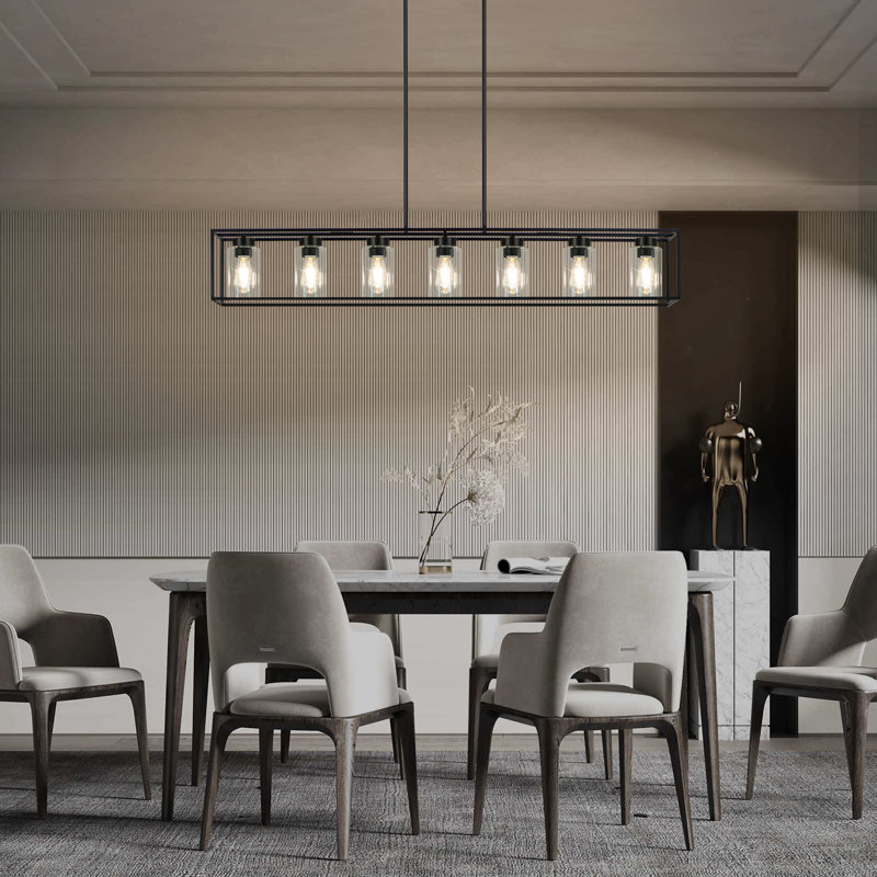 Lustre de salle à manger 7 lumières rétro