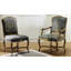 Upholstered Arm Chair in Gray/Yellow