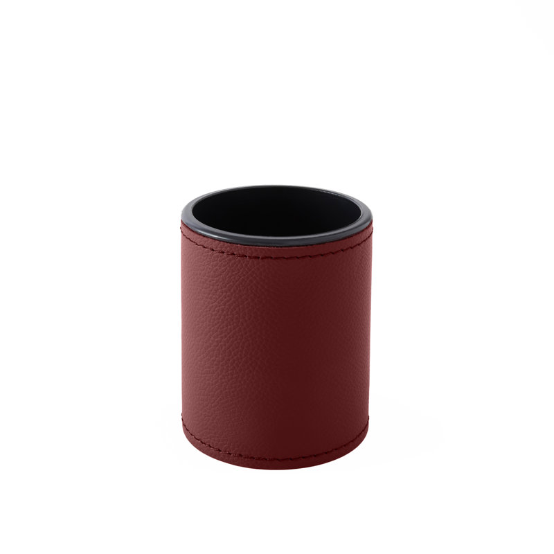 Wiltraud Leather Pen Holder, Burgundy Red
