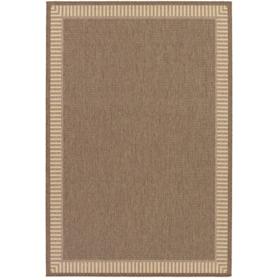 Black Cocoa Brown Flatweave Outdoor Rug