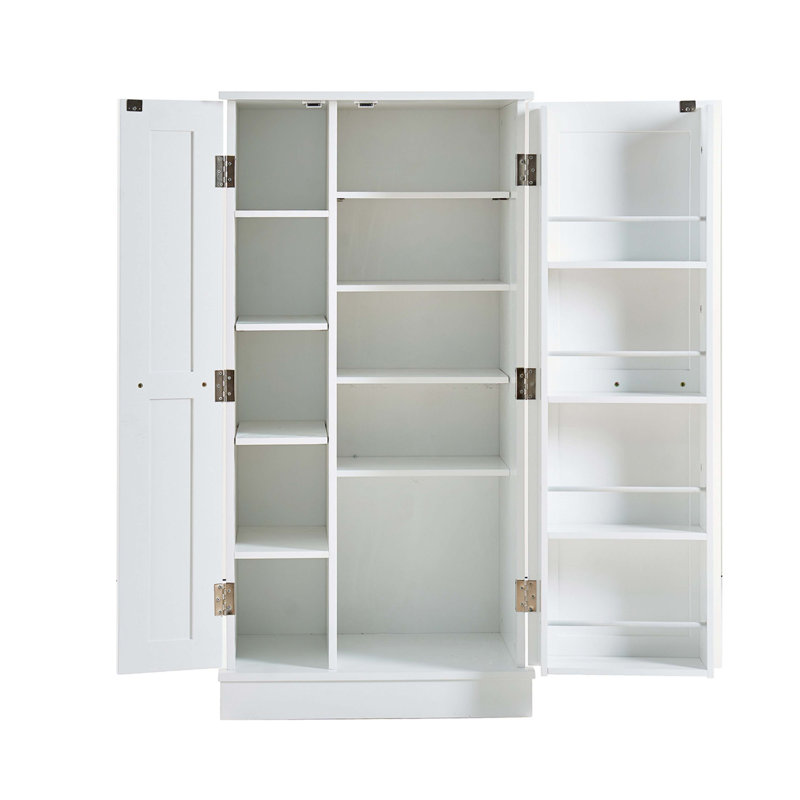 Armoire de cuisine, armoire autoportante avec portes et tablettes réglables, petite armoire de cuisine