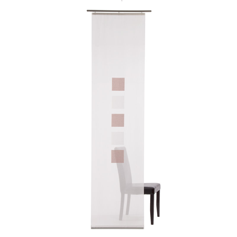 Metzler Semi Sheer Curtain Panel Pair, Rose