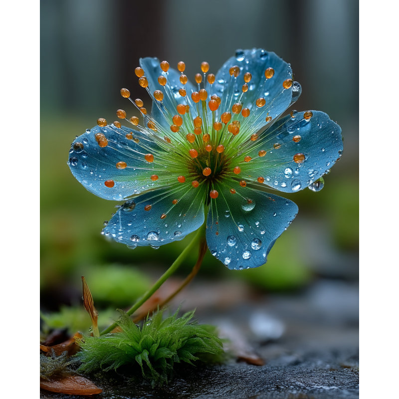 "Raindrop Bloom" Wrapped Canvas Wall Art