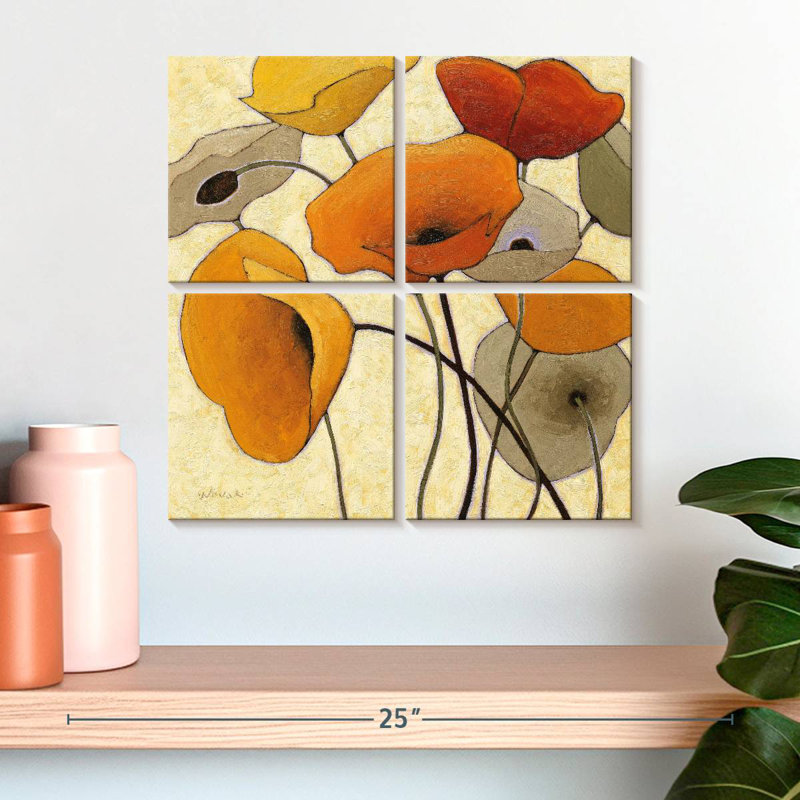 Harnek Pumpkin Poppies III, H 18 po x l 18 po