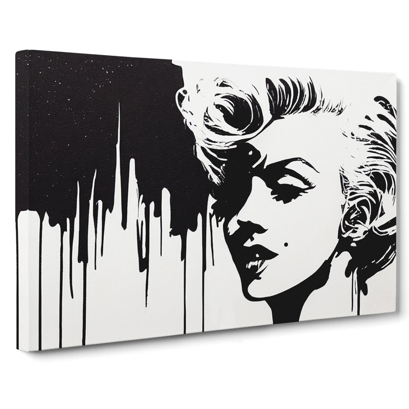 Marilyn Monroe Drip - Wrapped Canvas, 35cm H x 50cm W x 3cm D
