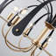 6 Lights Black And Gold Geometric Chandelier