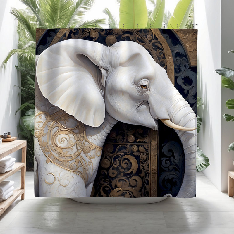 Rideau de douche éléphant, Decca Elephant