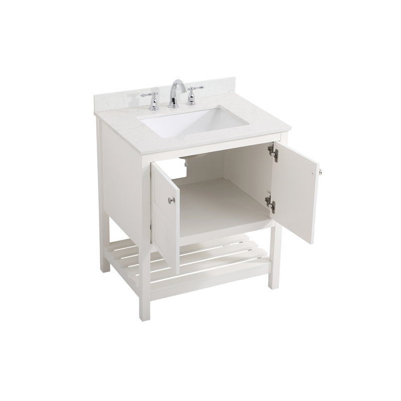 Ensemble de meuble-lavabo simple 30 po Krish, Blanc