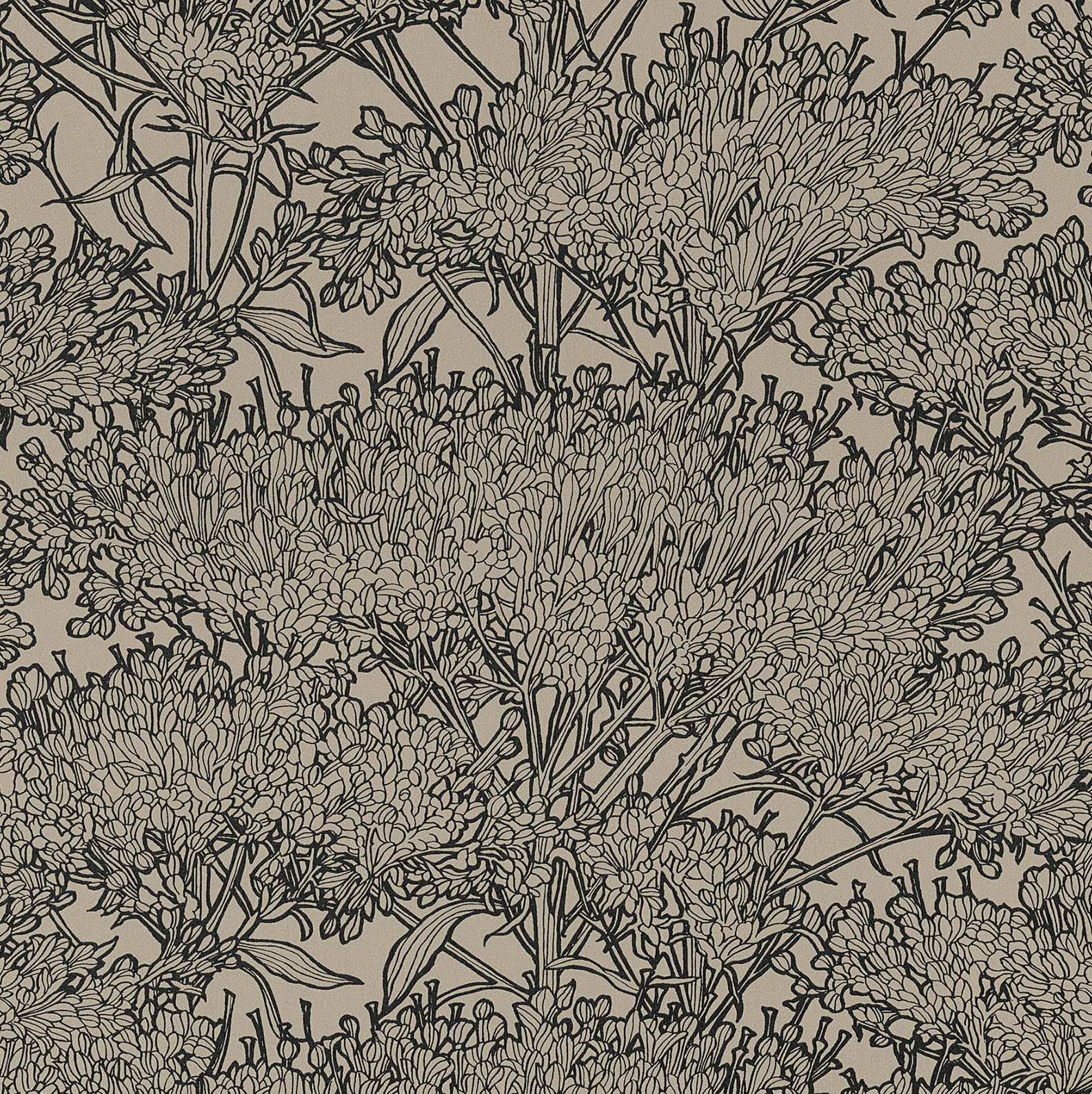 Leopold Floral Wallpaper, Brown