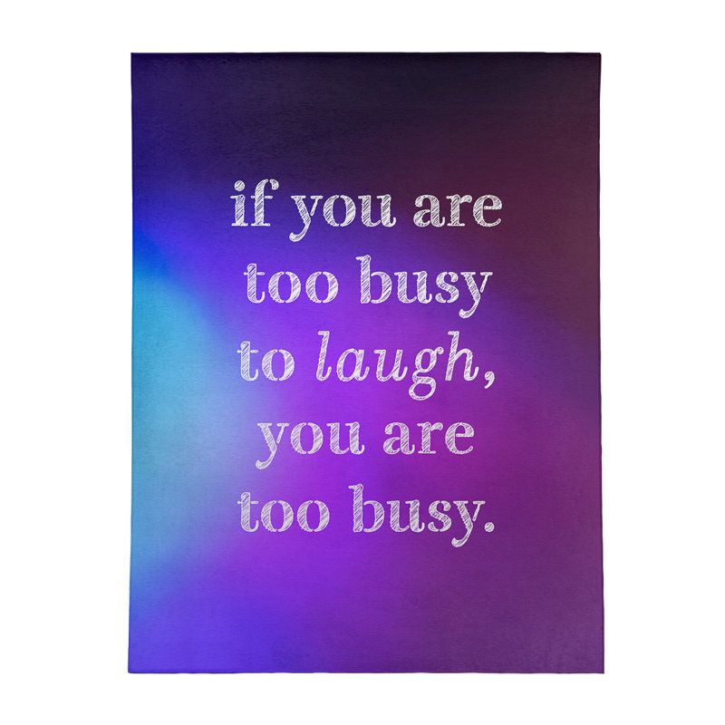Tapis en chenille poly multicolore «Make Time For Laughter», Rectangle 9 pi x 12 pi