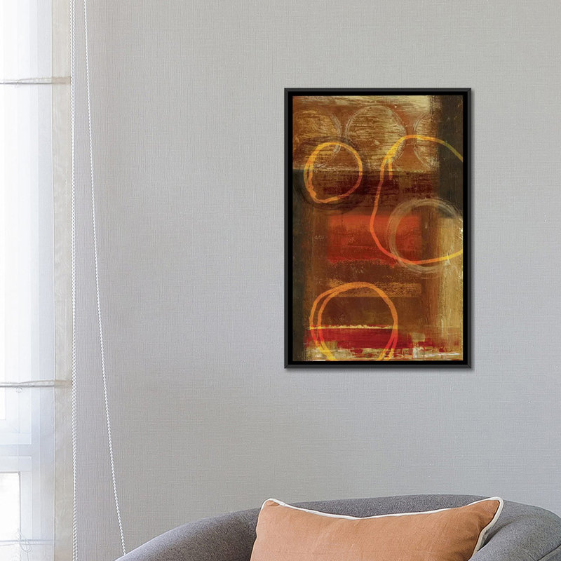 « interlocked iii », impression sur toile, H 26 po x l 18 po x P 1,5 po, Toile avec cadre noir, Pas de tapis
