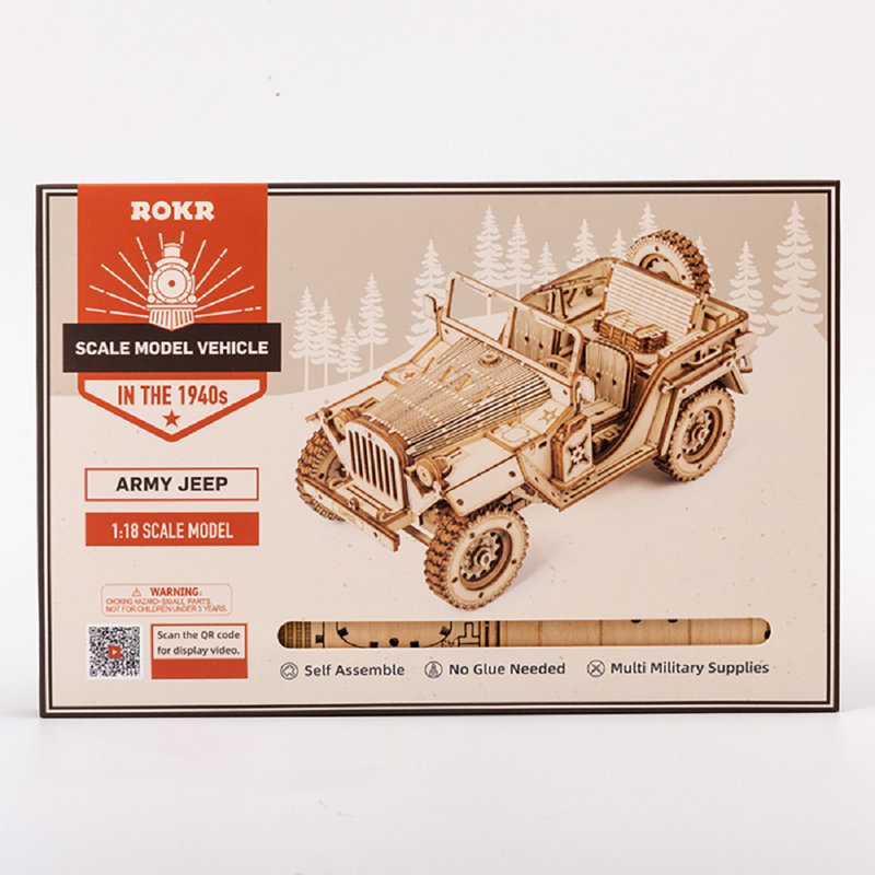 Casse-tête bricolage 3D - Jeep Army Car - 369 pièces