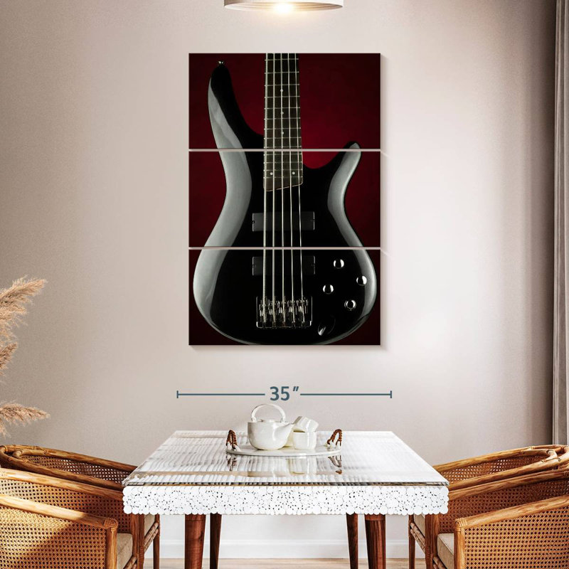 Guitare électrique noire Abarca, H 50 po x l 32 po