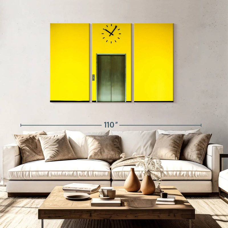Yellow Elevator, 48" H x 74" W