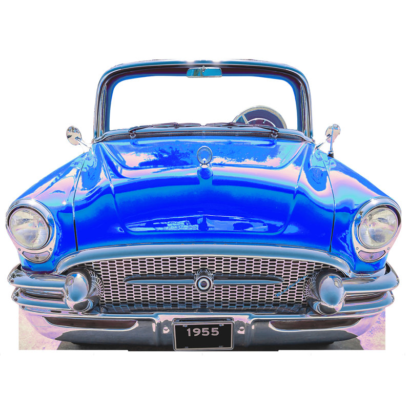 Car Car 1955 Stand Standup en carton, Bleu perle