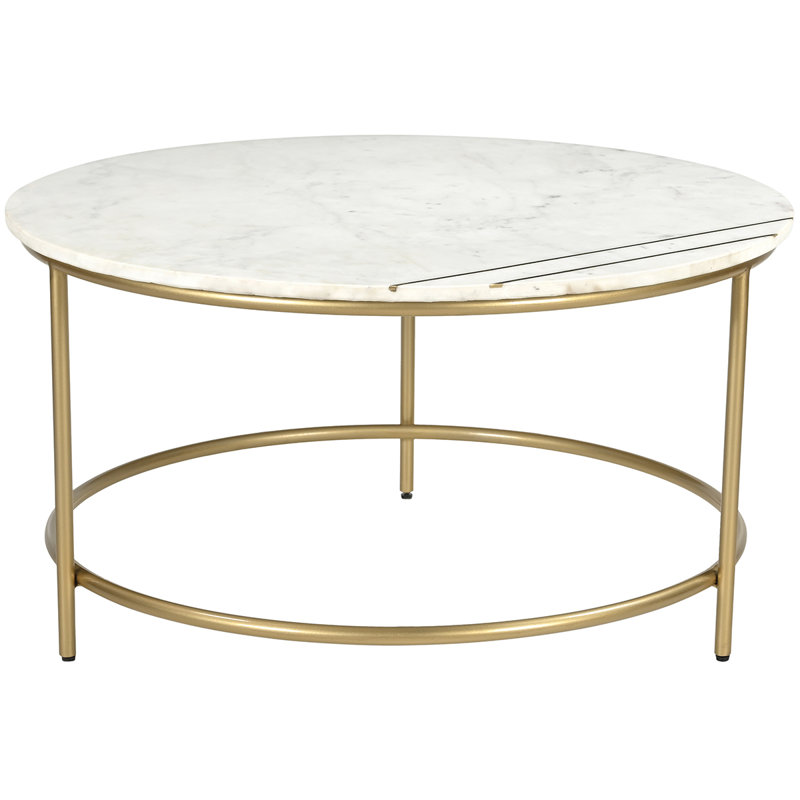 Anjanet Three Leg Coffee Table, Gold, White