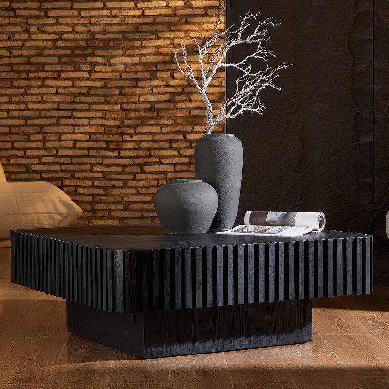 MDF Square Coffee Table, Black