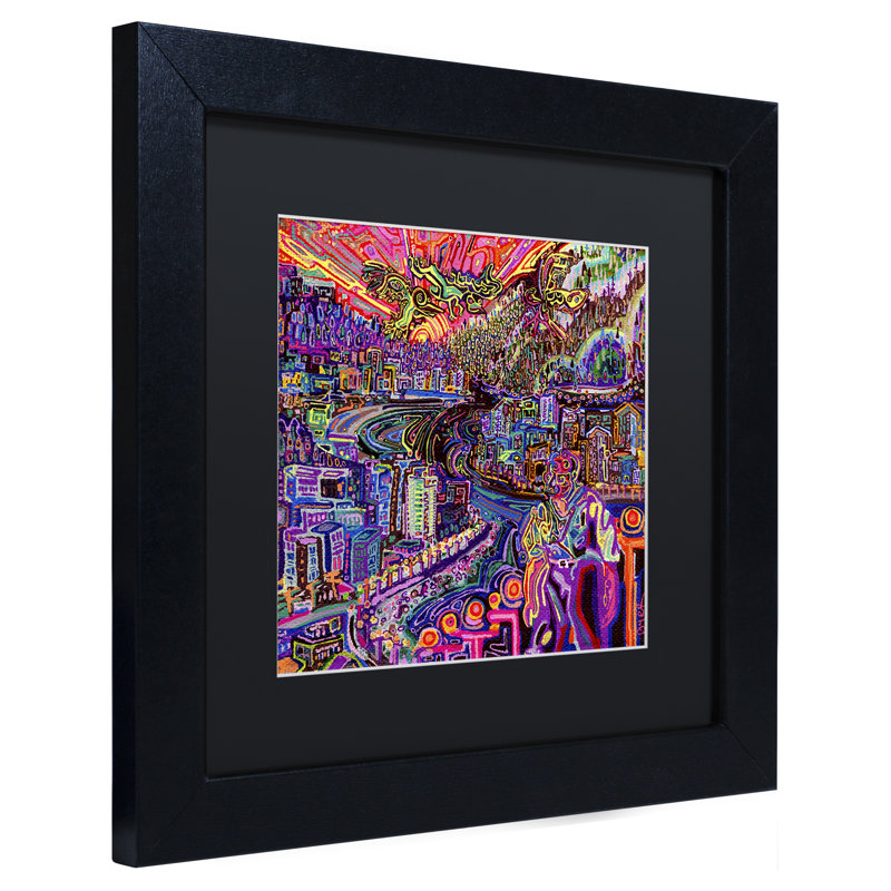 « besace », impression encadrée, Noir, H 11 po x l 14 po x P 0,5 po