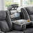 87.5''Wide Breathable Leather Square Arms Power Reclining Sofa With Reading Lights And Drop Down Table-846365354