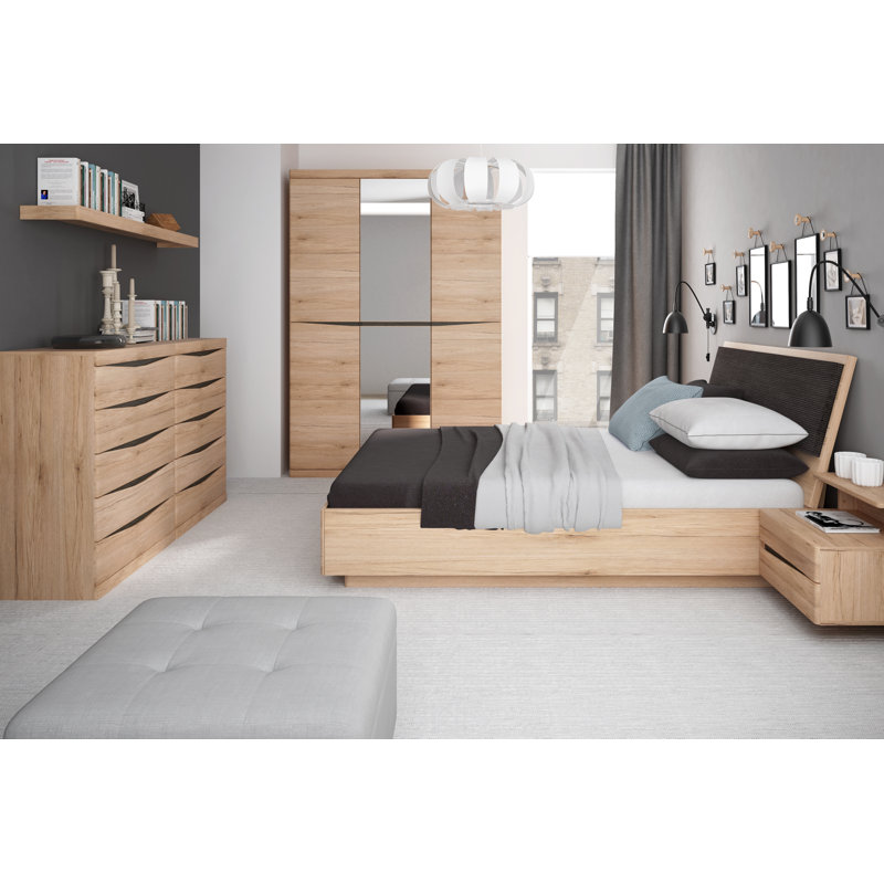 Aryanna 3 Door Manufactured Wood Wardrobe