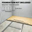 Outsunny 9 x 6 ft Metal Garden Shed Waterproof Galvanised Grey