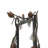 Mia Wall Candle Holder, 19 Inch Black Frame With Pine Branch Accents