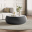 Table basse moderne moderne en cuir fritté en forme de tambour en cuir pour meubles de salon-255940983-255989046