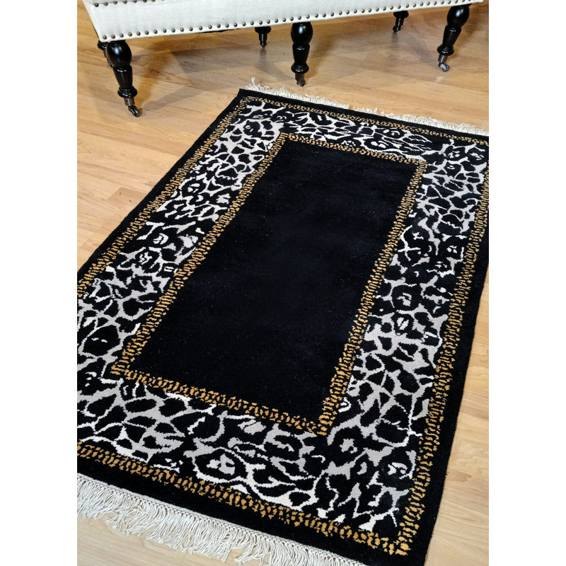 African Safari Wool Indoor Rug, Rectangle 3' x 5'