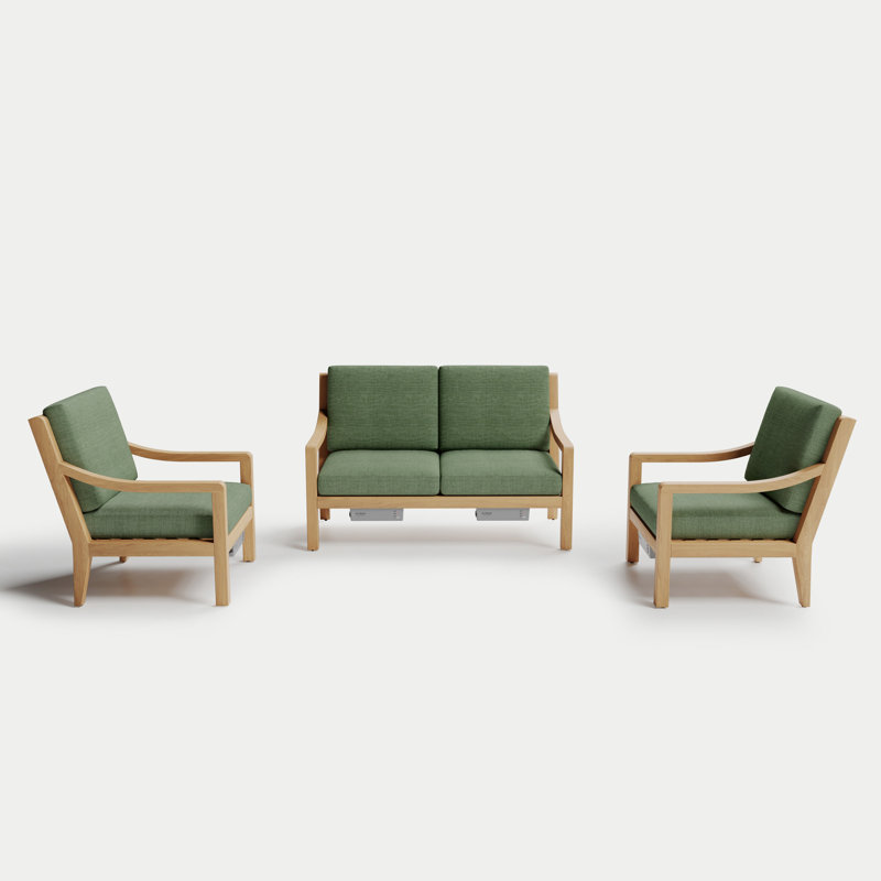 Solerno Heated Loveseat Set, Aloe