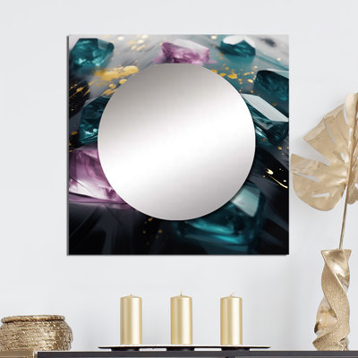 Nyayla - Miroir carré abstrait pour décoration murale