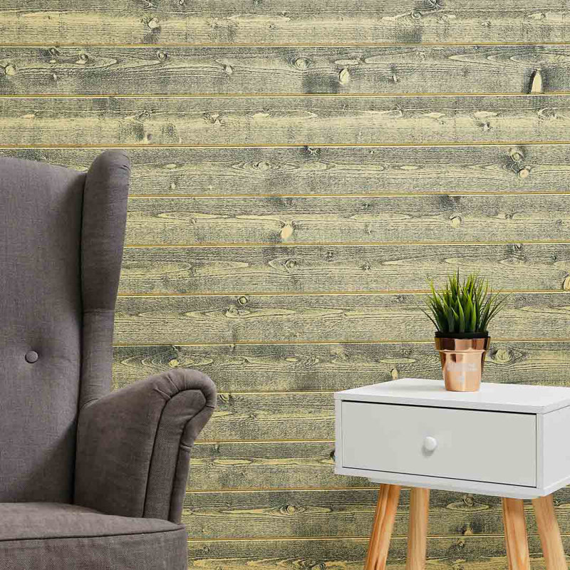 Rustic Internal Cladding For Walls & Ceilings Lemon (L) 2.4M (W) 120Mm (T) 12Mm Pack Of 8 Pieces (1 Bundle)