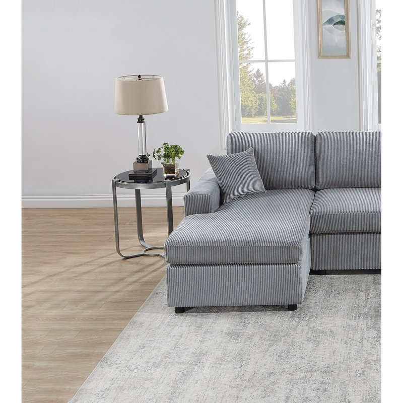 Canapé modulaire en velours côtelé 2 pièces Fog Color