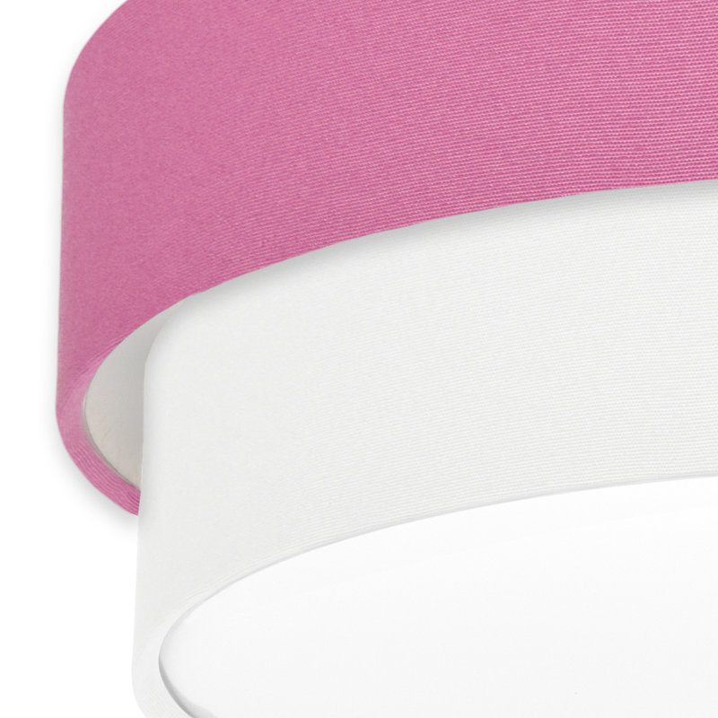 Elanaz Flush Mount, Purple, White