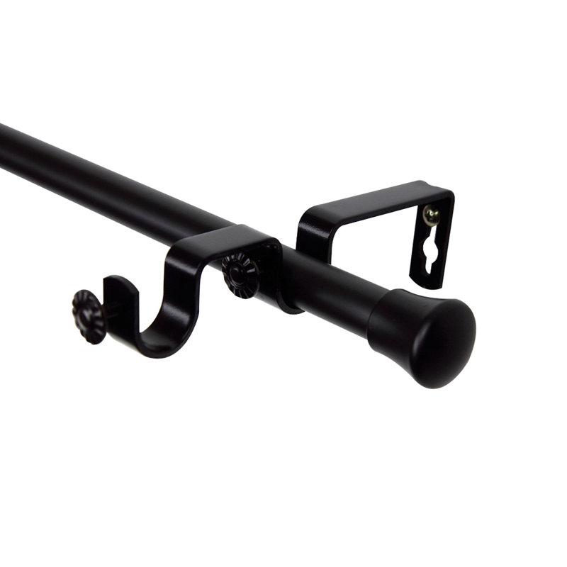 Tringle à rideaux double ajustable McFetridge, l 48 po à 84 po, Noir