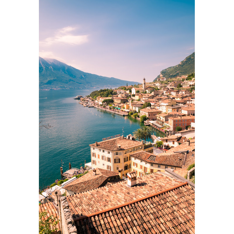 Panorama Of Limone Sul Garda, Lake Garda, Italy - Wrapped Canvas Print, 91cm H x 61cm W x 3.8cm D