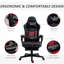 Fauteuil de bureau inclinable en cuir noir Diamond