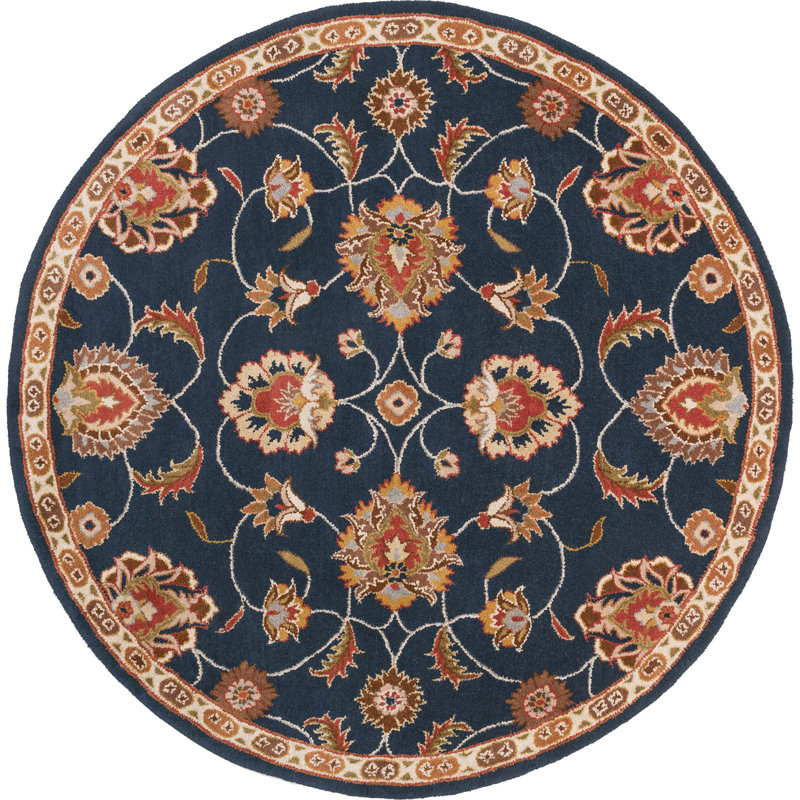 Arnedra Wool Floral Indoor Rug, Square 4' x 4'